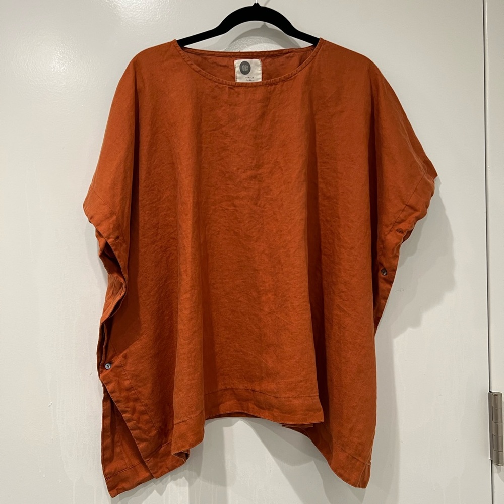 MaoMao Womens Side Button Oversized Top